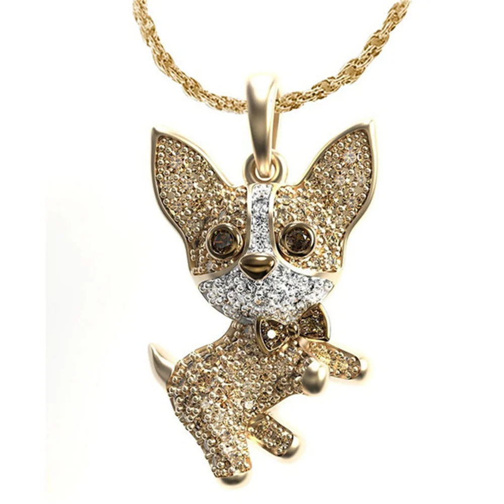 Cute Chihuahua Pendant Necklace – Perfect Gift for Kids & Women