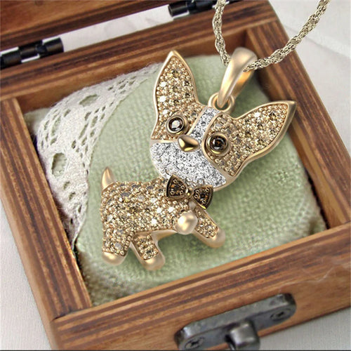 Cute Chihuahua Pendant Necklace – Perfect Gift for Kids & Women
