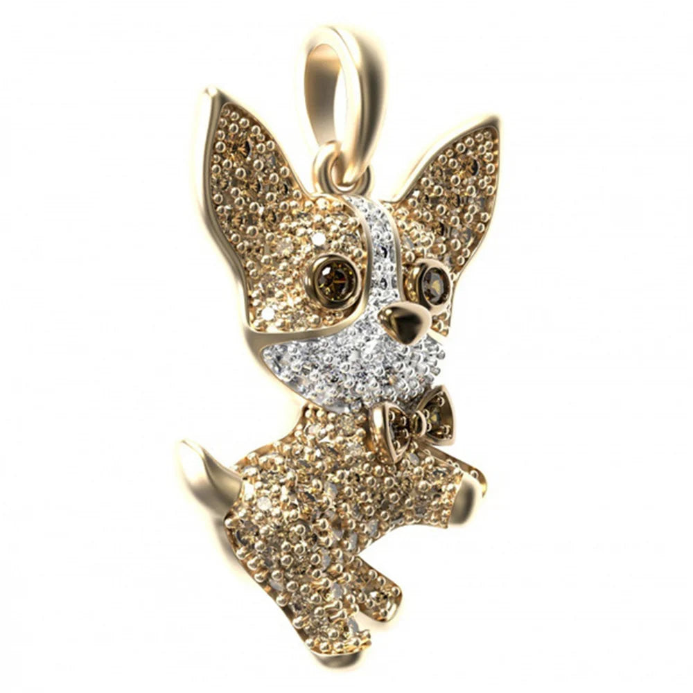 Cute Chihuahua Pendant Necklace – Perfect Gift for Kids & Women